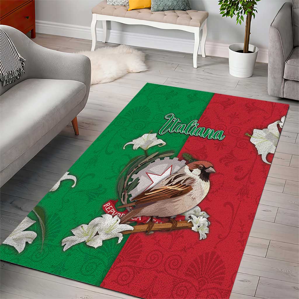 Italy Area Rug Sparrow With Symbol Italiana - Wonder Print Shop