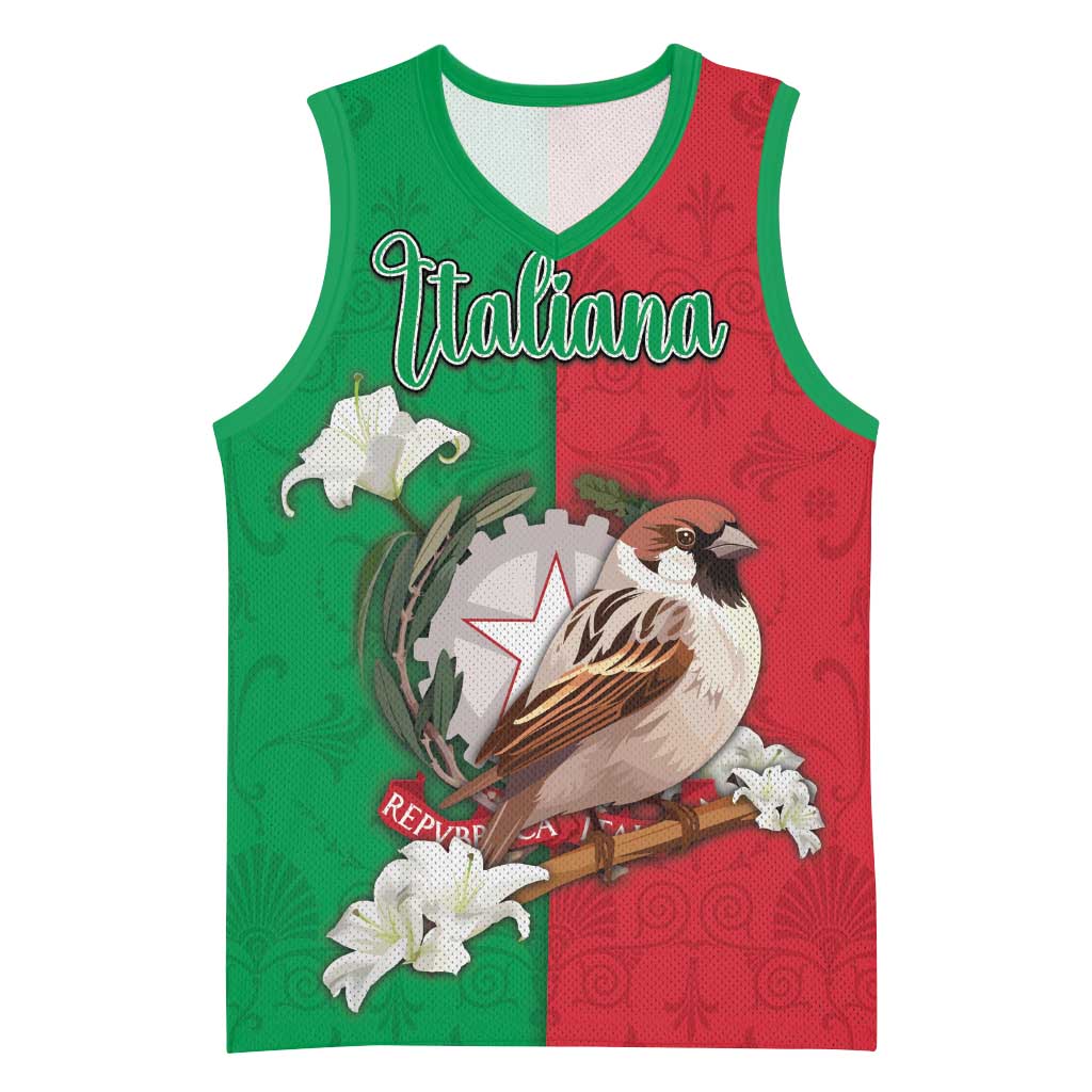 Personalized Italy Basketball Jersey Sparrow With Symbol Italiana - Wonder Print Shop