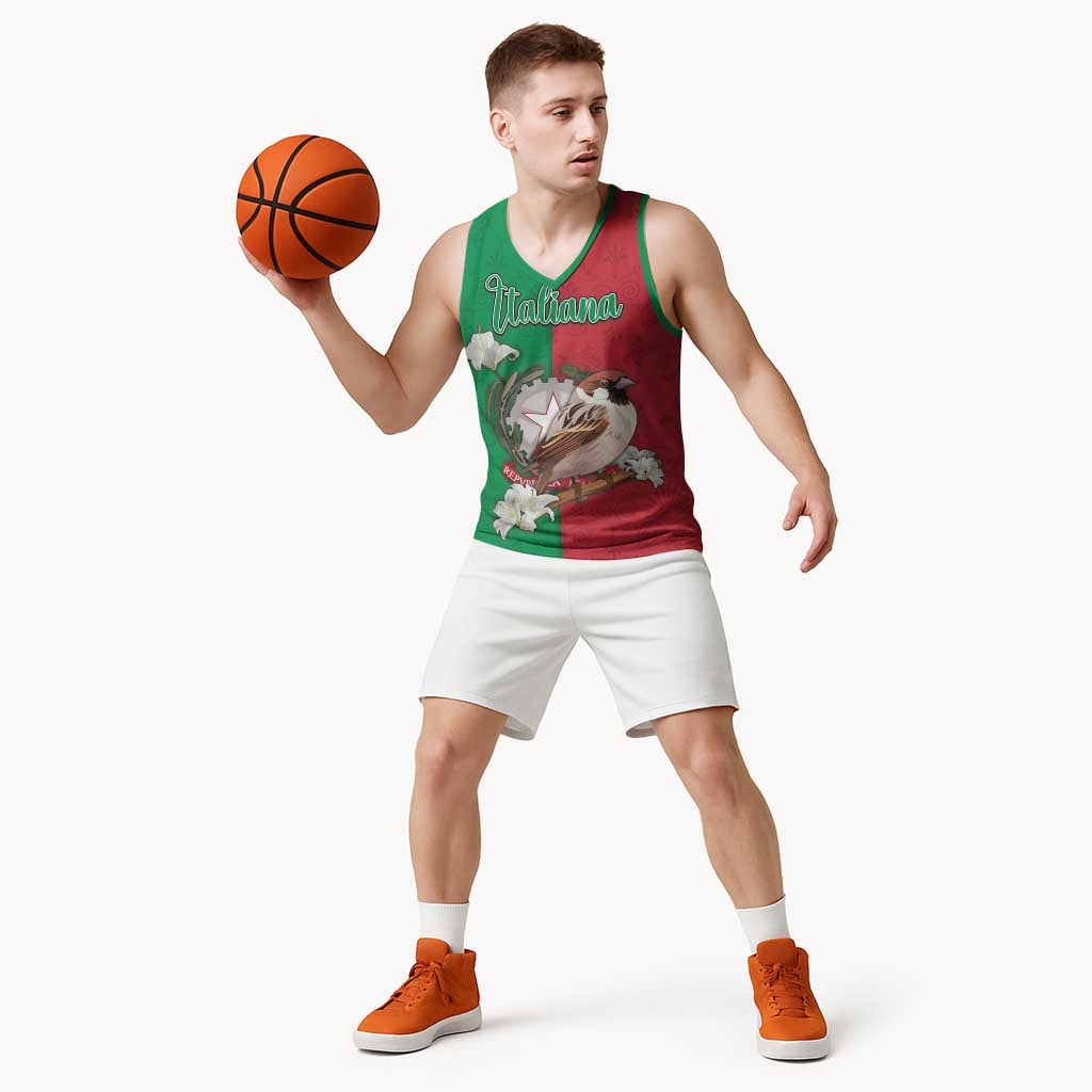 Personalized Italy Basketball Jersey Sparrow With Symbol Italiana - Wonder Print Shop