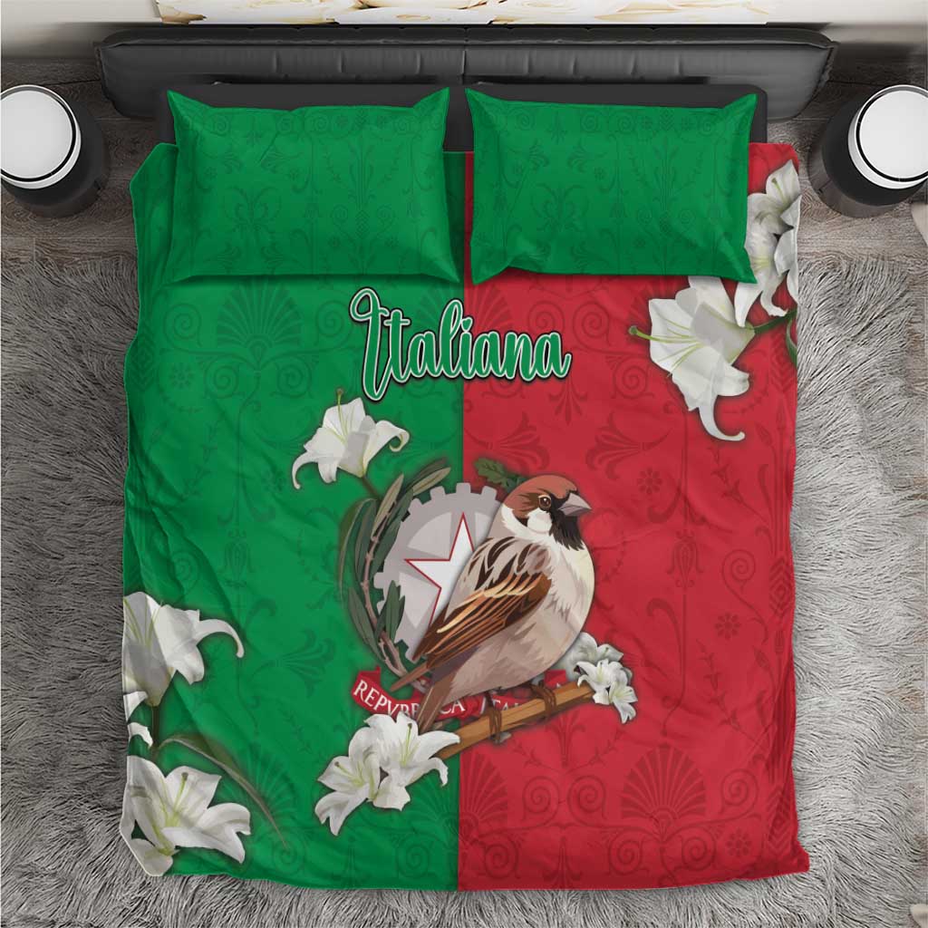 Italy Bedding Set Sparrow With Symbol Italiana - Wonder Print Shop