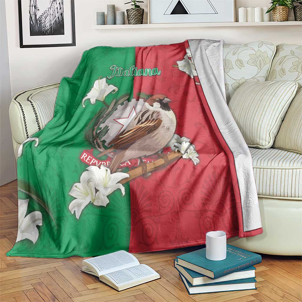 Italy Blanket Sparrow With Symbol Italiana - Wonder Print Shop
