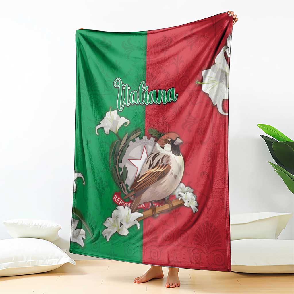 Italy Blanket Sparrow With Symbol Italiana - Wonder Print Shop