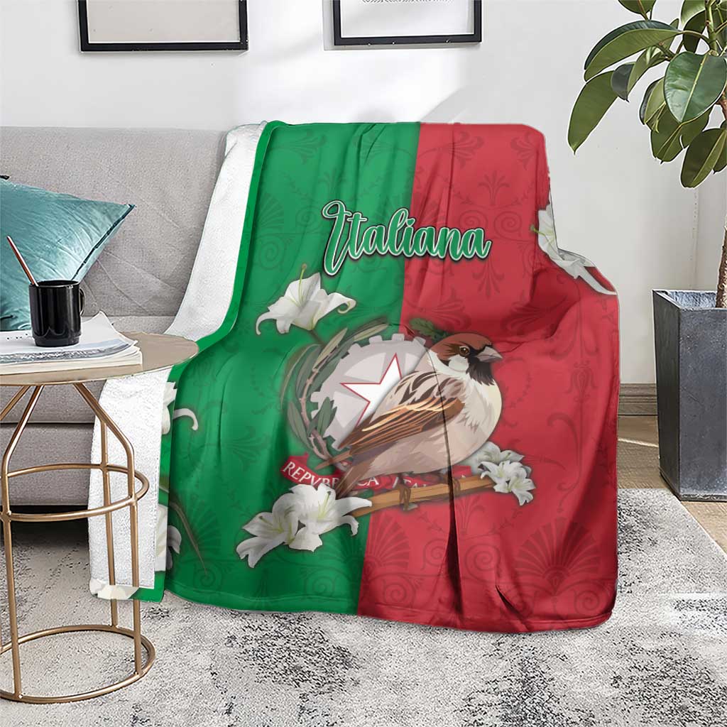 Italy Blanket Sparrow With Symbol Italiana - Wonder Print Shop