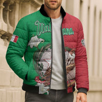 Personalized Italy Bomber Puffer Jacket Sparrow With Symbol Italiana - Wonder Print Shop