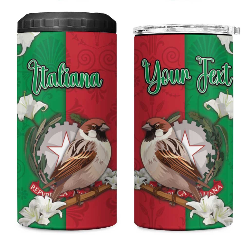 Personalized Italy 4 in 1 Can Cooler Tumbler Sparrow With Symbol Italiana - Wonder Print Shop