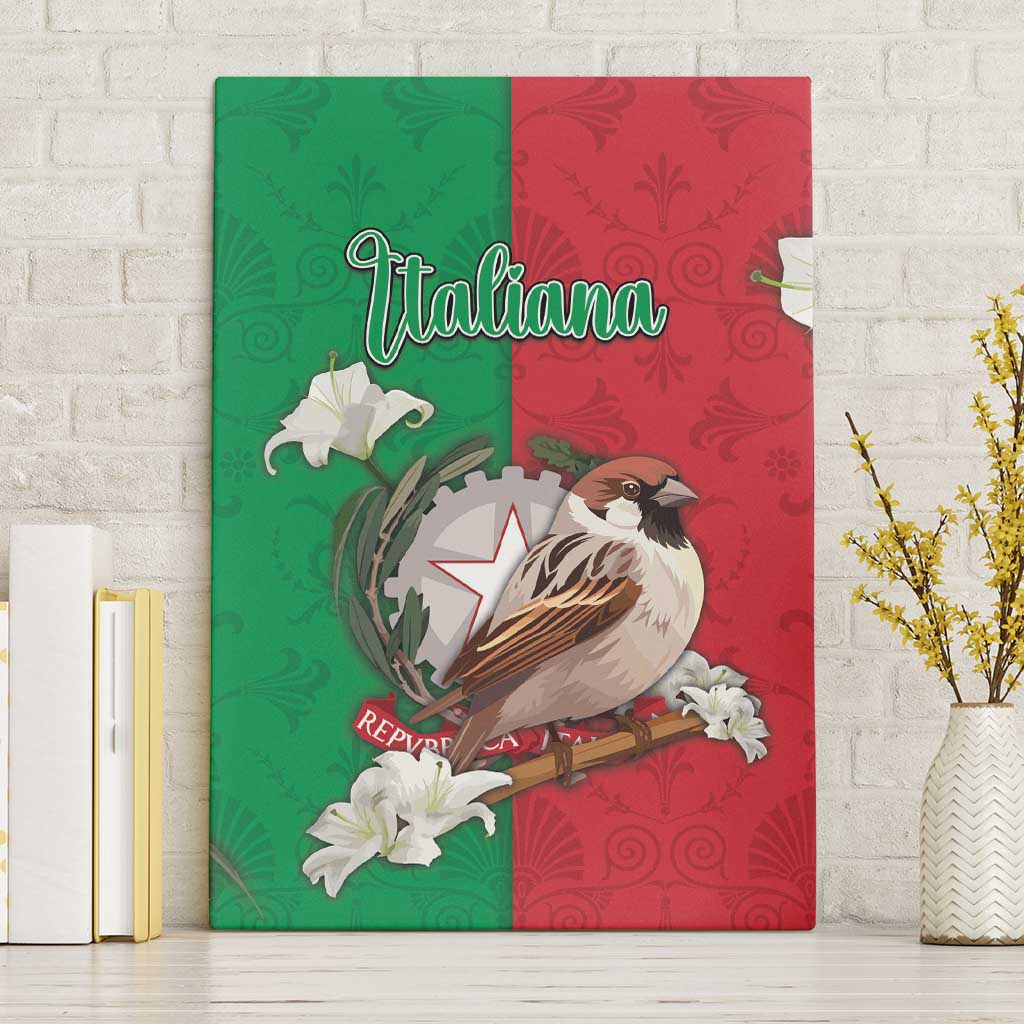 Italy Canvas Wall Art Sparrow With Symbol Italiana - Wonder Print Shop