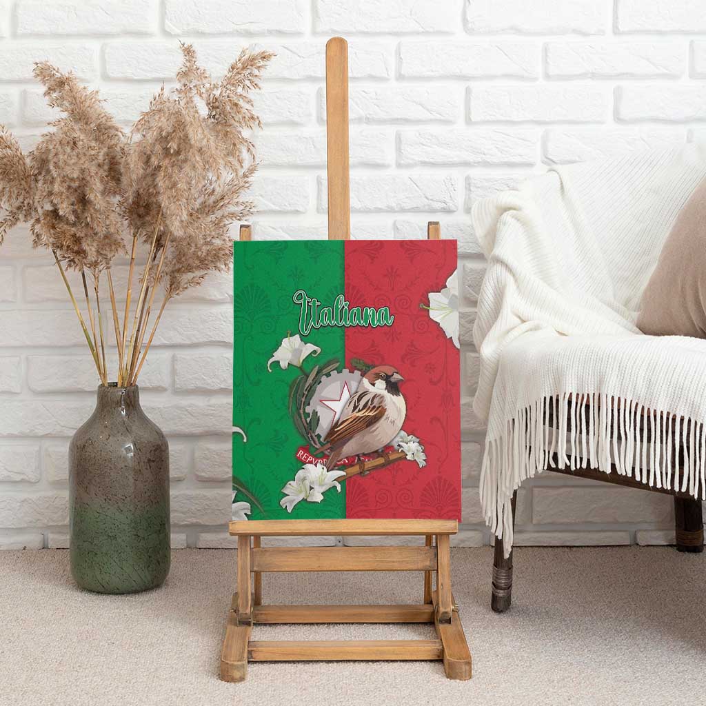 Italy Canvas Wall Art Sparrow With Symbol Italiana - Wonder Print Shop