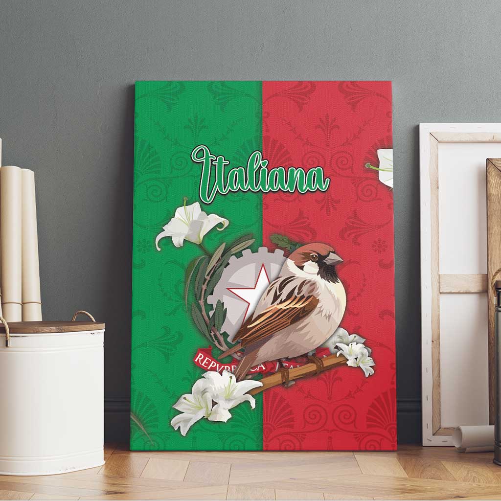 Italy Canvas Wall Art Sparrow With Symbol Italiana - Wonder Print Shop