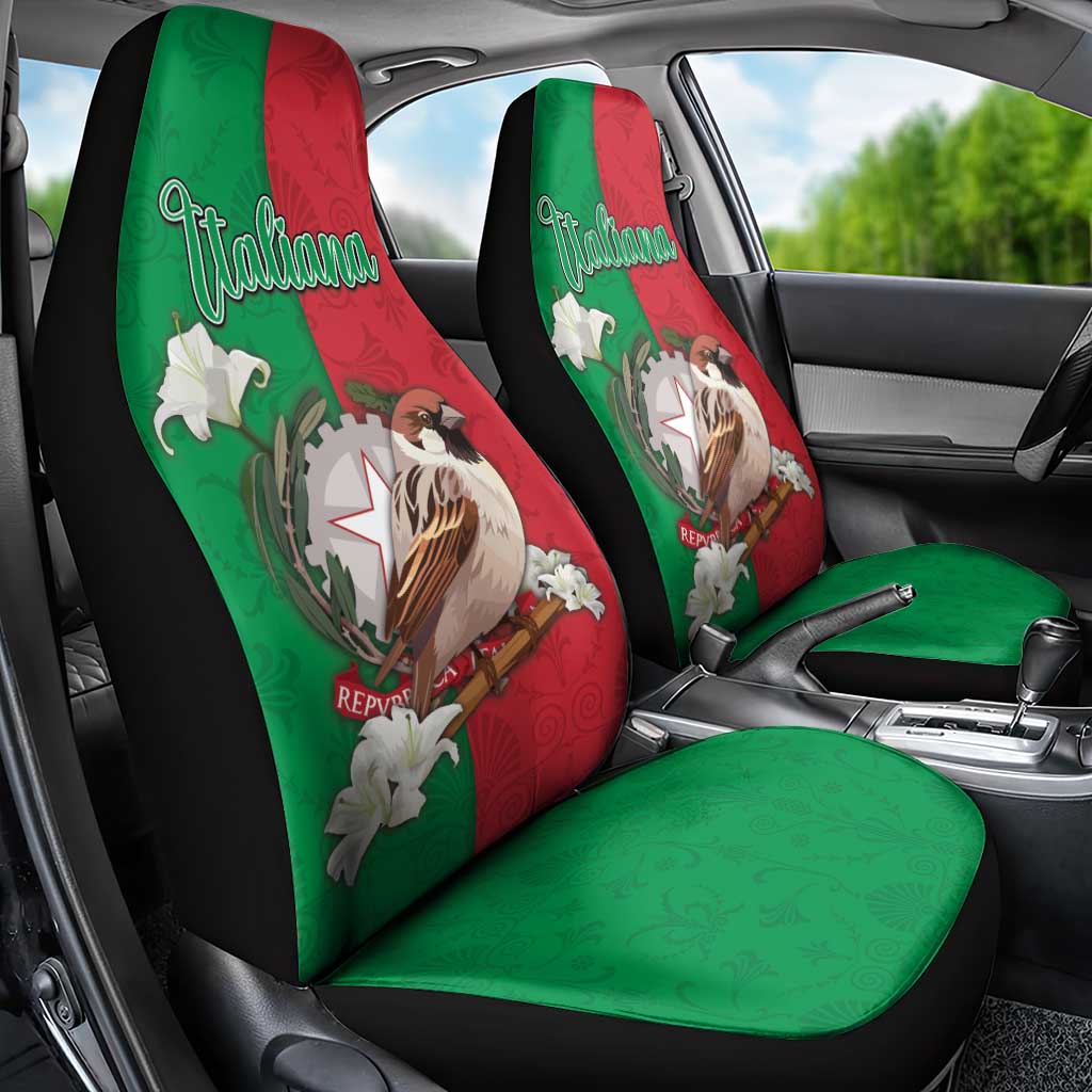 Italy Car Seat Cover Sparrow With Symbol Italiana - Wonder Print Shop