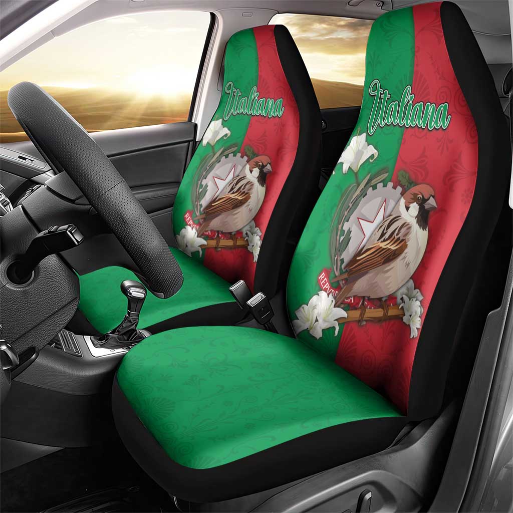 Italy Car Seat Cover Sparrow With Symbol Italiana - Wonder Print Shop