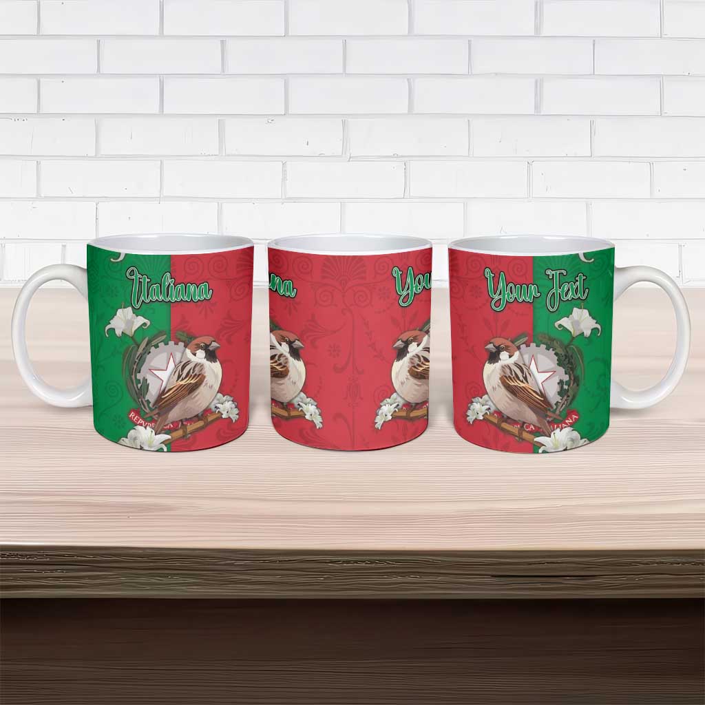 Personalized Italy Ceramic Mug Sparrow With Symbol Italiana - Wonder Print Shop