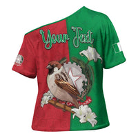 Personalized Italy Cross Shoulder Shirt Sparrow With Symbol Italiana - Wonder Print Shop
