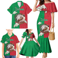 Personalized Italy Family Matching Mermaid Dress and Hawaiian Shirt Sparrow With Symbol Italiana - Wonder Print Shop