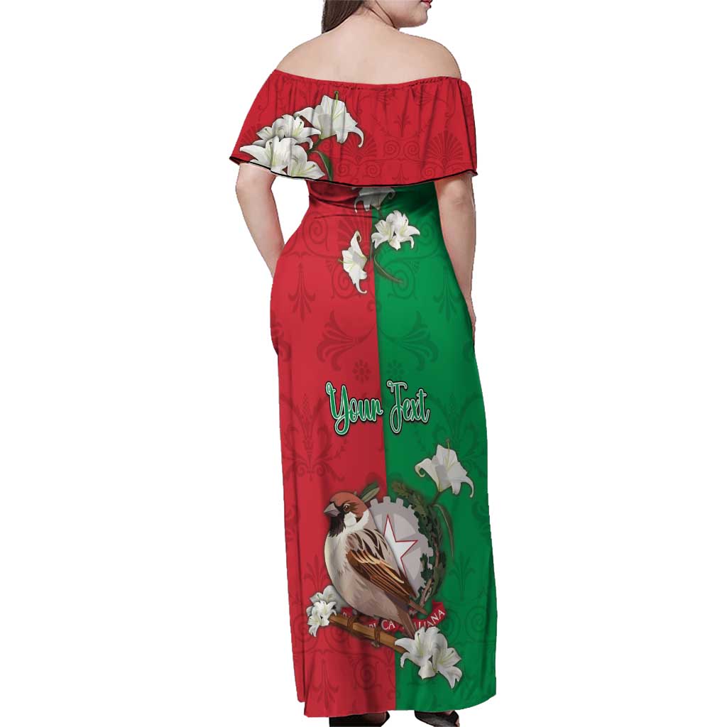 Personalized Italy Family Matching Off Shoulder Maxi Dress and Hawaiian Shirt Sparrow With Symbol Italiana - Wonder Print Shop