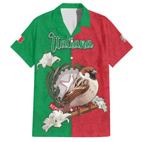 Personalized Italy Family Matching Short Sleeve Bodycon Dress and Hawaiian Shirt Sparrow With Symbol Italiana - Wonder Print Shop