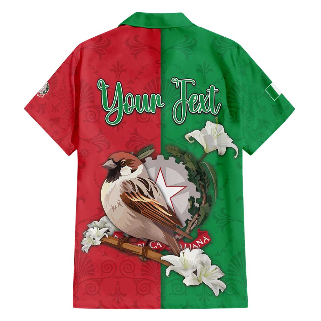 Personalized Italy Family Matching Short Sleeve Bodycon Dress and Hawaiian Shirt Sparrow With Symbol Italiana - Wonder Print Shop