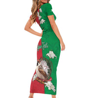 Personalized Italy Family Matching Short Sleeve Bodycon Dress and Hawaiian Shirt Sparrow With Symbol Italiana - Wonder Print Shop