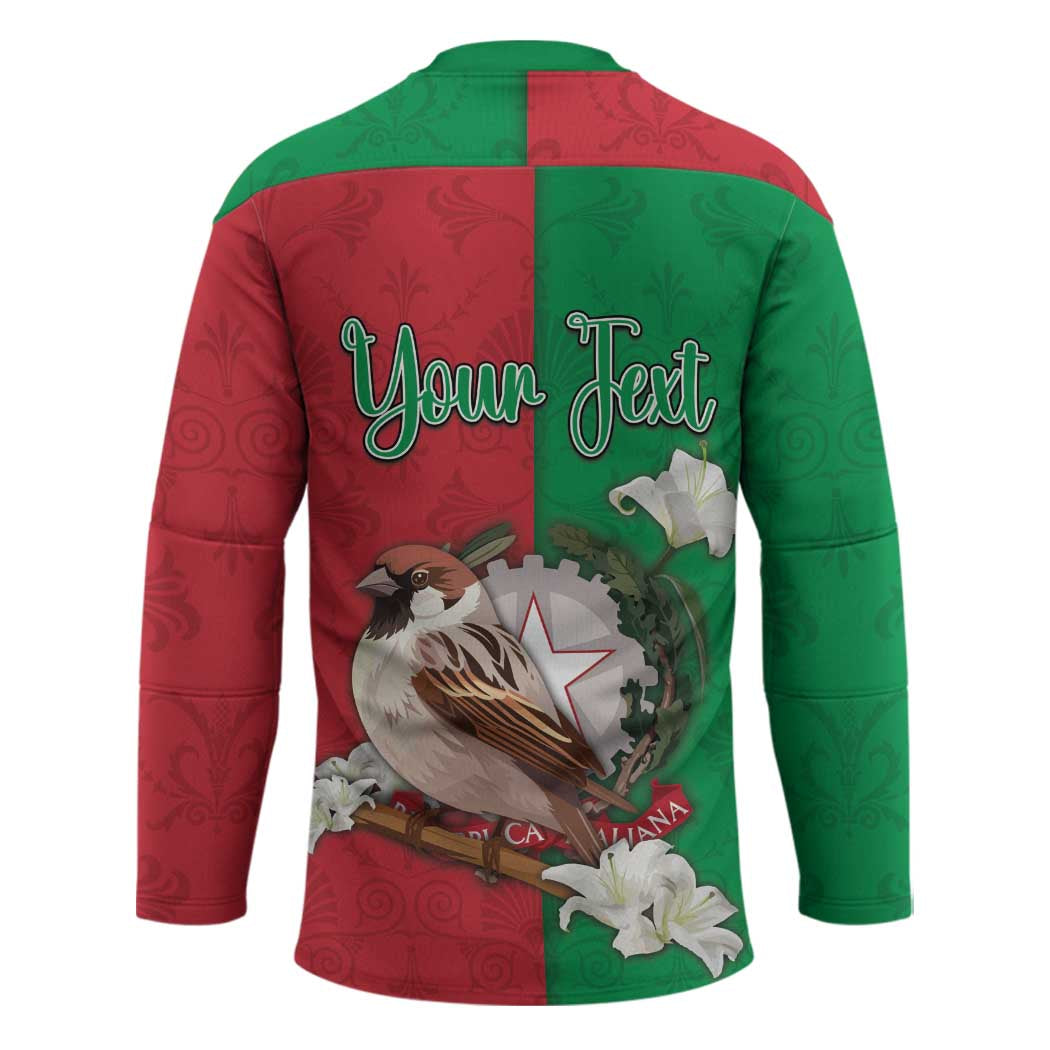 Personalized Italy Hockey Jersey Sparrow With Symbol Italiana - Wonder Print Shop