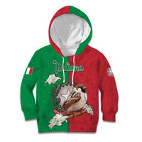 Personalized Italy Kid Hoodie Sparrow With Symbol Italiana - Wonder Print Shop