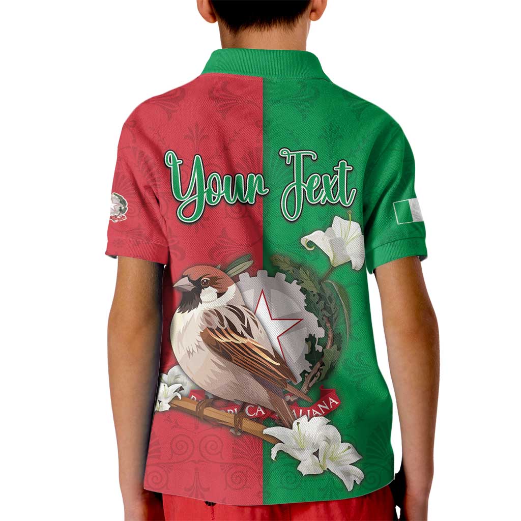 Personalized Italy Kid Polo Shirt Sparrow With Symbol Italiana - Wonder Print Shop