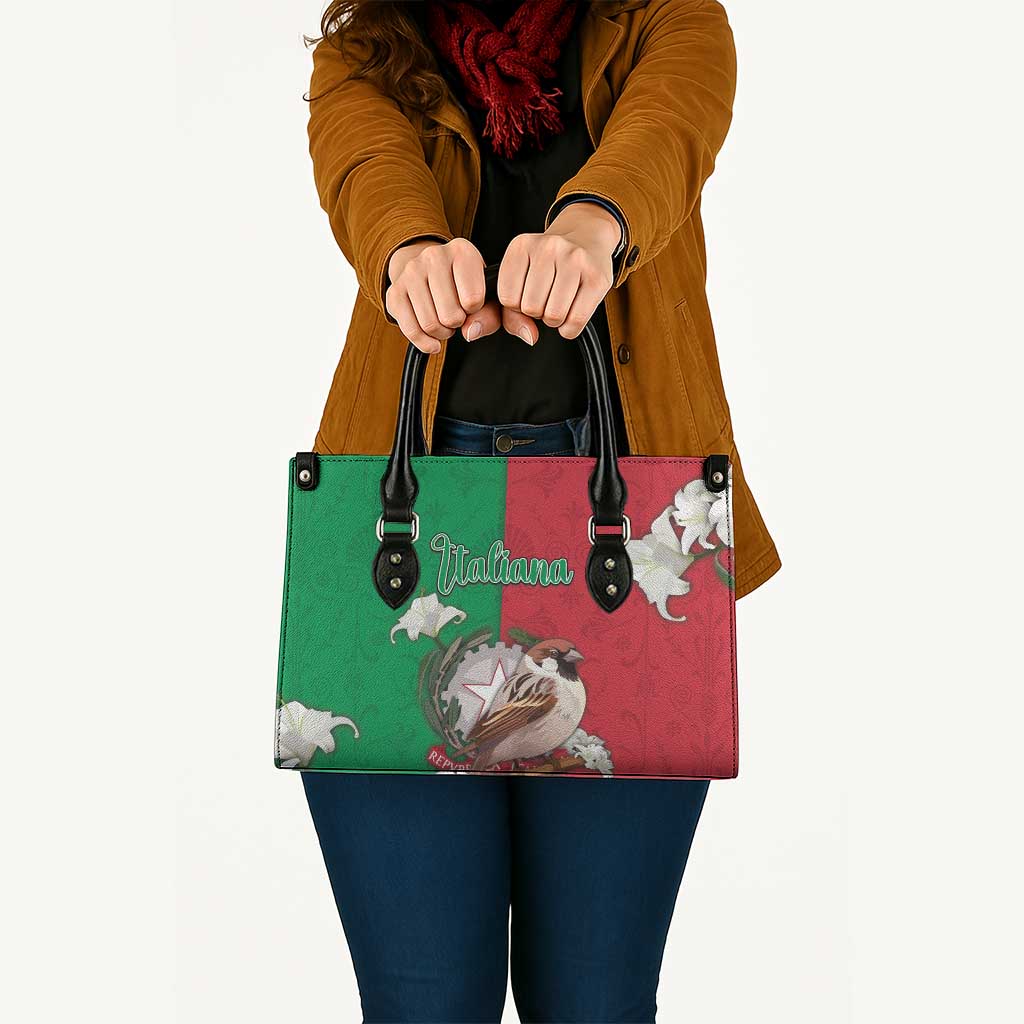 Italy Leather Bag Sparrow With Symbol Italiana - Wonder Print Shop