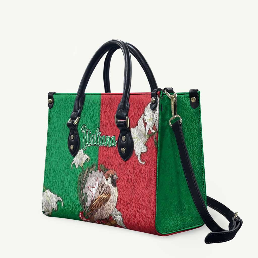 Italy Leather Bag Sparrow With Symbol Italiana - Wonder Print Shop