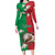 Personalized Italy Long Sleeve Bodycon Dress Sparrow With Symbol Italiana - Wonder Print Shop