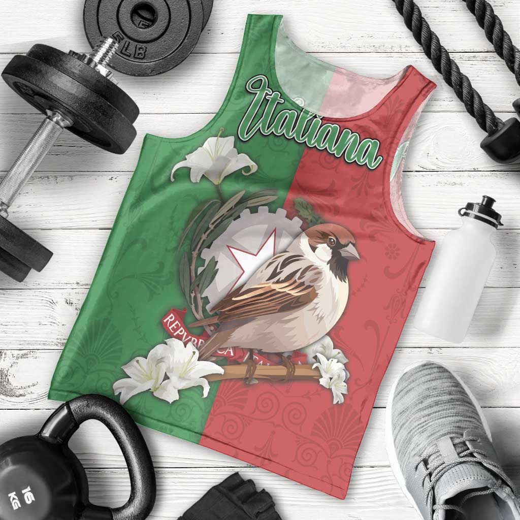 Personalized Italy Men Tank Top Sparrow With Symbol Italiana - Wonder Print Shop