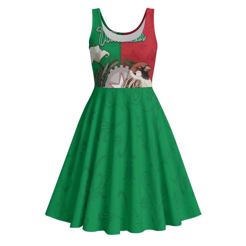 Personalized Italy Midi Dress Sparrow With Symbol Italiana - Wonder Print Shop