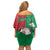 Personalized Italy Off Shoulder Short Dress Sparrow With Symbol Italiana - Wonder Print Shop
