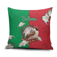 Italy Pillow Cover Sparrow With Symbol Italiana - Wonder Print Shop