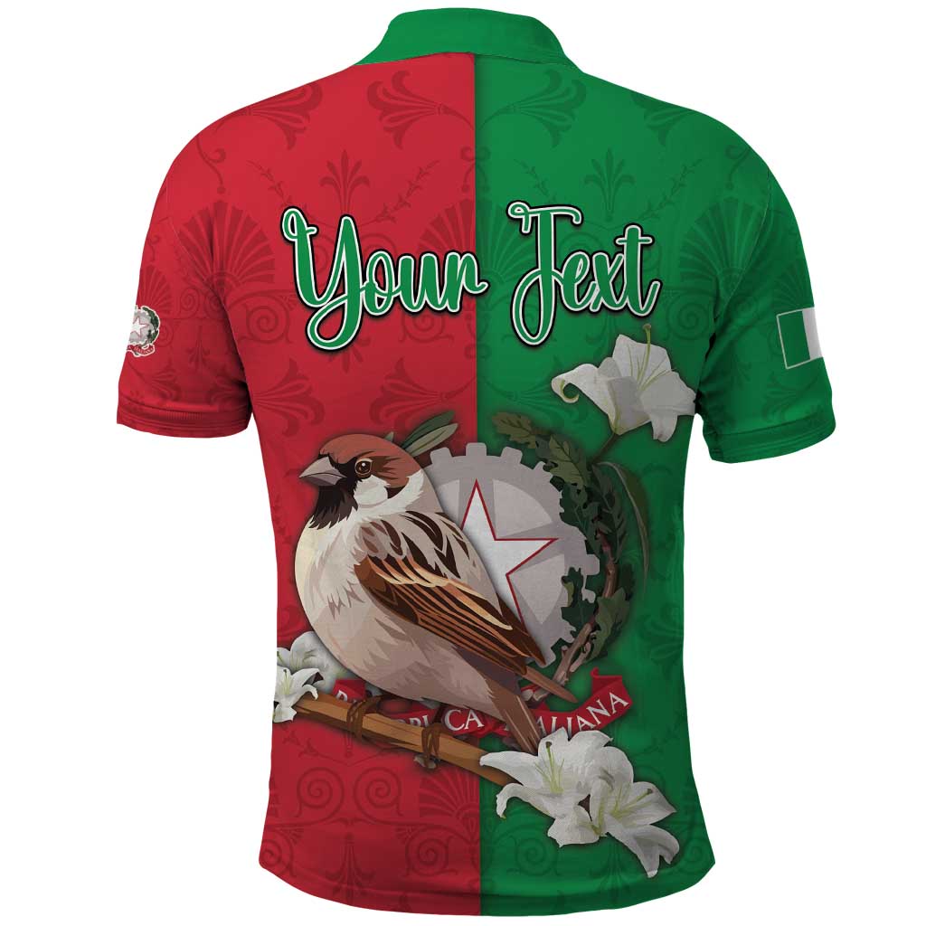 Personalized Italy Polo Shirt Sparrow With Symbol Italiana - Wonder Print Shop