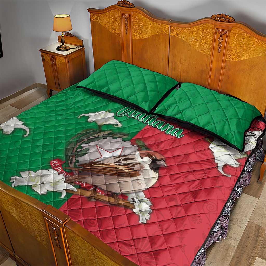 Italy Quilt Bed Set Sparrow With Symbol Italiana - Wonder Print Shop