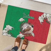 Italy Rubber Doormat Sparrow With Symbol Italiana - Wonder Print Shop