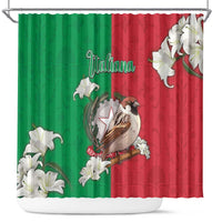 Italy Shower Curtain Sparrow With Symbol Italiana - Wonder Print Shop