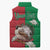 Personalized Italy Sleeveless Puffer Jacket Sparrow With Symbol Italiana - Wonder Print Shop
