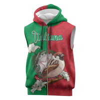 Personalized Italy Sleeveless Zip Hoodie Sparrow With Symbol Italiana - Wonder Print Shop