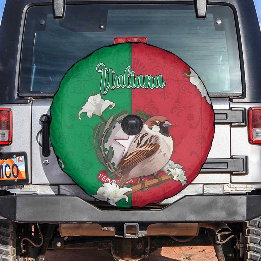 Italy Spare Tire Cover Sparrow With Symbol Italiana - Wonder Print Shop