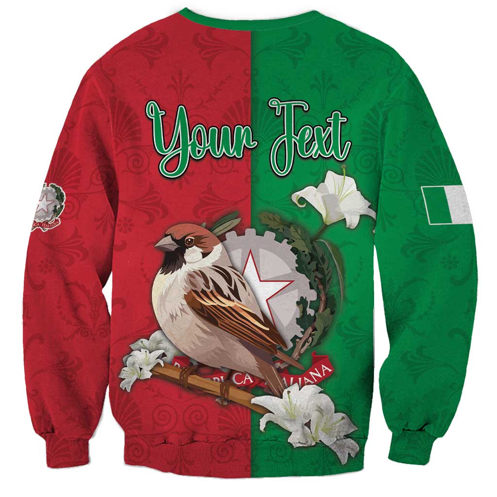 Personalized Italy Sweatshirt Sparrow With Symbol Italiana - Wonder Print Shop