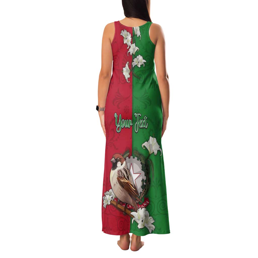 Personalized Italy Tank Maxi Dress Sparrow With Symbol Italiana - Wonder Print Shop