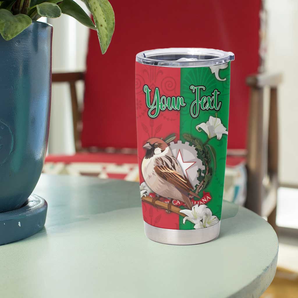 Personalized Italy Tumbler Cup Sparrow With Symbol Italiana - Wonder Print Shop