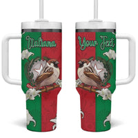 Personalized Italy Tumbler With Handle Sparrow With Symbol Italiana - Wonder Print Shop