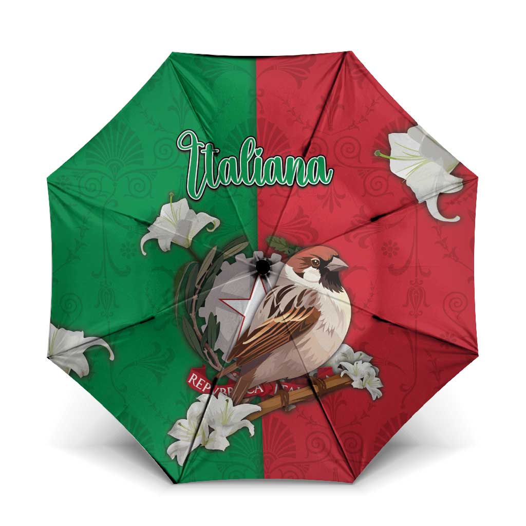 Italy Umbrella Sparrow With Symbol Italiana - Wonder Print Shop