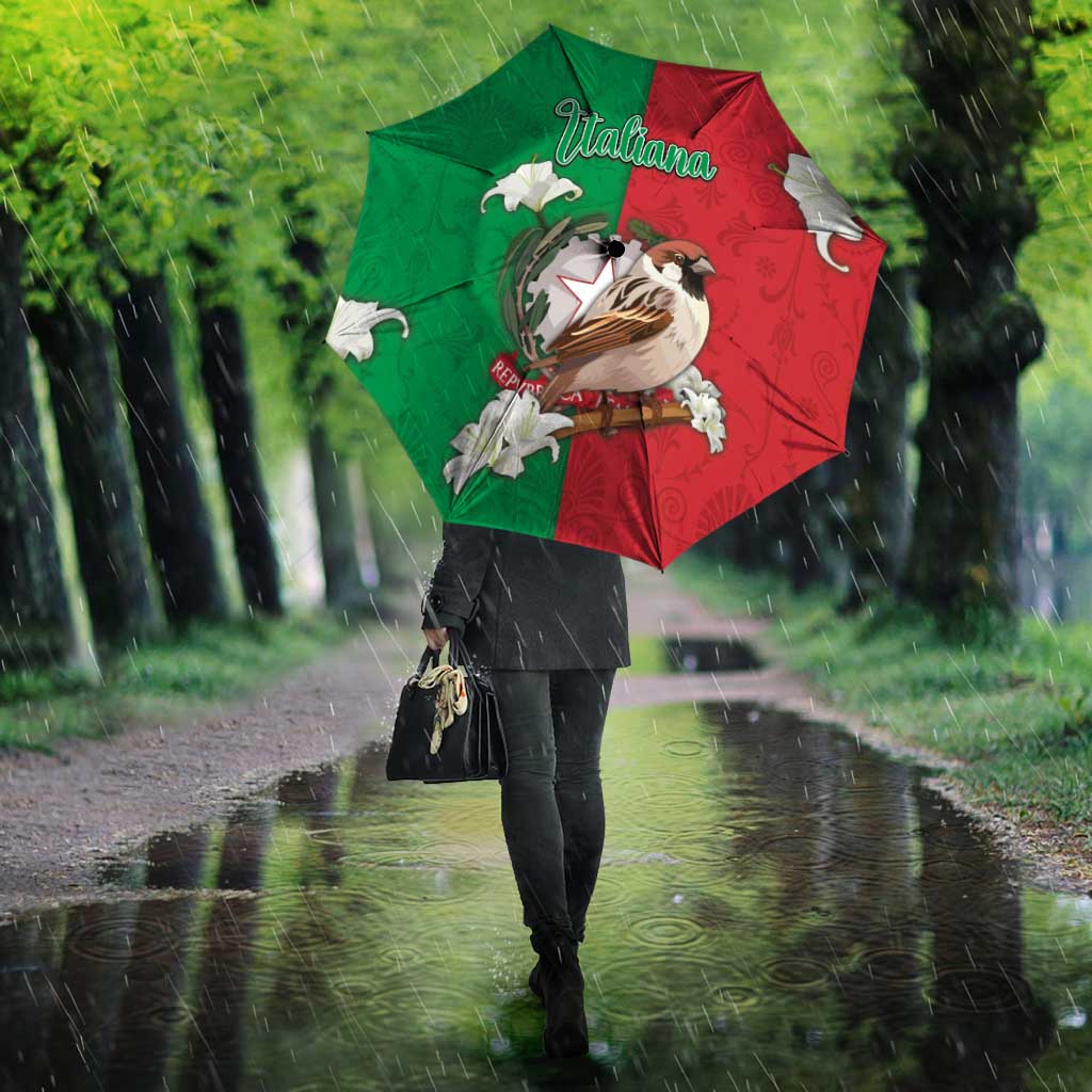 Italy Umbrella Sparrow With Symbol Italiana - Wonder Print Shop