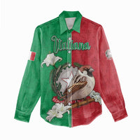 Personalized Italy Women Casual Shirt Sparrow With Symbol Italiana - Wonder Print Shop
