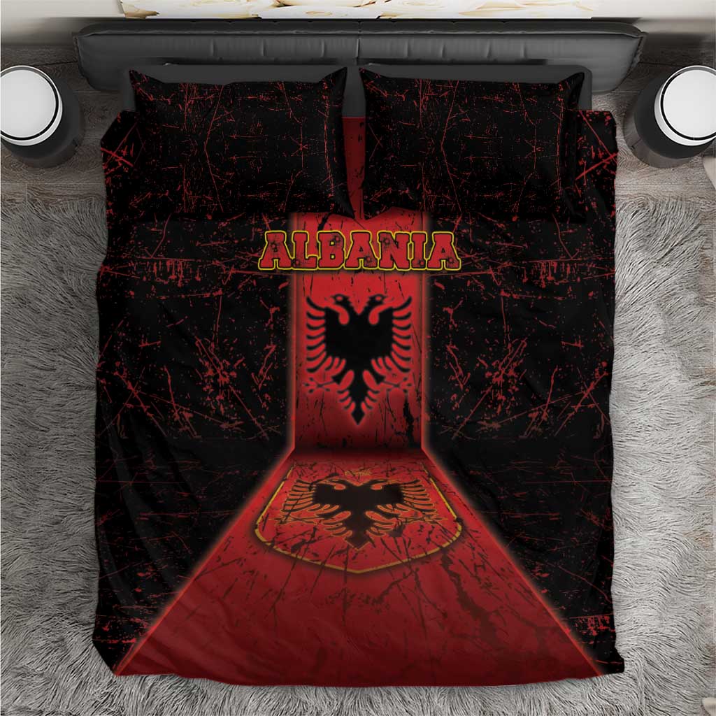 Albania Bedding Set Black Double Headed Eagle - Wonder Print Shop