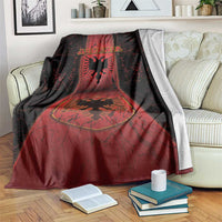 Albania Blanket Black Double Headed Eagle - Wonder Print Shop