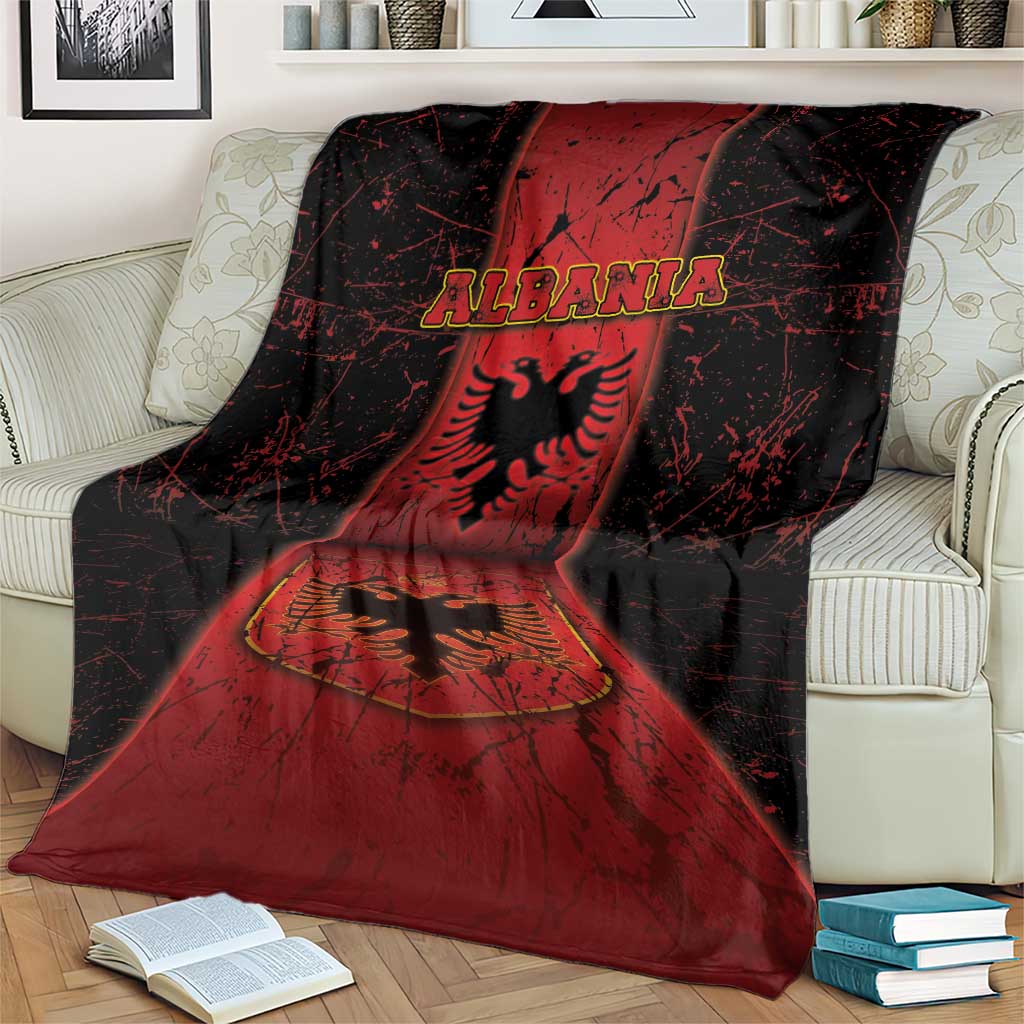 Albania Blanket Black Double Headed Eagle - Wonder Print Shop