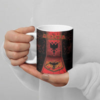 Personalized Albania Ceramic Mug Black Double Headed Eagle - Wonder Print Shop