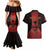 Personalized Albania Couples Matching Mermaid Dress and Hawaiian Shirt Black Double Headed Eagle - Wonder Print Shop